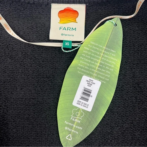 FARM Rio Black Crochet Cherry Cardigan - Picture 3 of 7